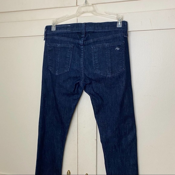 Rag & Bone Mid-Rise Skinny Dark Indigo Wash Jeans 26 - Picture 8 of 10